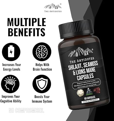 The Antidotes Shilajit, Sea Moss and Lion’s Mane Capsules™