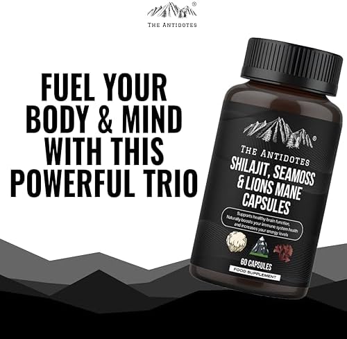 The Antidotes Shilajit, Sea Moss and Lion’s Mane Capsules™
