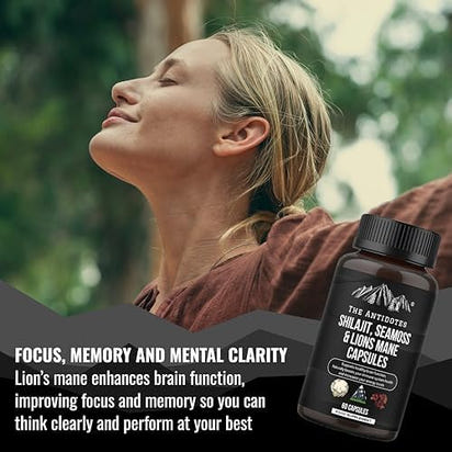The Antidotes Shilajit, Sea Moss and Lion’s Mane Capsules™