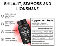 The Antidotes Shilajit, Sea Moss and Lion’s Mane Capsules™
